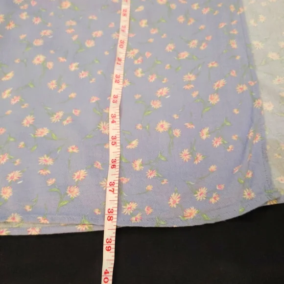 American Eagle Floral Pale Lavender Maxi Skirt With Slit Women's Size Medium - Picture 5 of 6